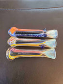 Double-Blown Inside-Out Handmade Glass Chillum Pipe Bowl One Hitters