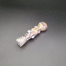 The BISHOP Thick Handblown Glass Chillum One Hitter Artist Glass Tobacco Pipe w/ Flat Mouthpiece