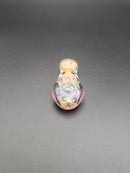 Small Tiny Glass Chillum "Lil Mama", 2.5 Inch Gold Fumed Glass One Hitter Pipe