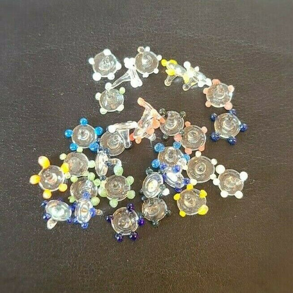 Small Glass Daisy Flower Beads, Premium Quality Hand Blown Glass