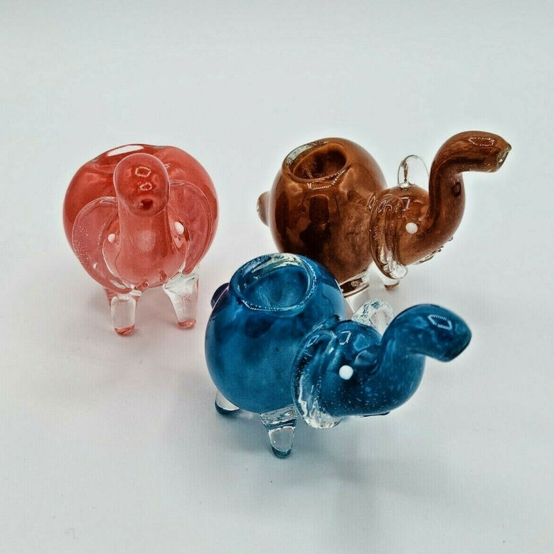 Elephant Hand Pipe Glass Spoon Bowl 3 Colors