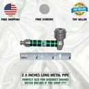 Classic Pot Pipe, Brass Metal Chamber Pipe, With Screw On Cap