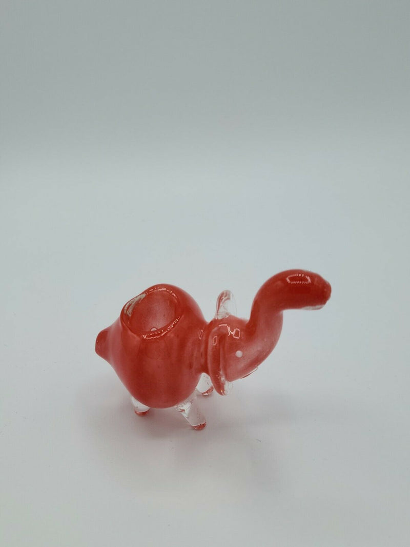 Red Elephant Glass Bowl Pipe